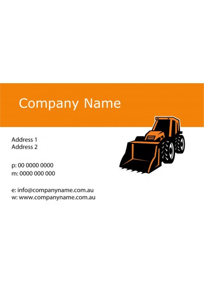 Orange Earth Moving Business Card